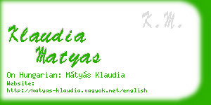 klaudia matyas business card