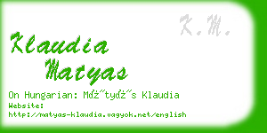 klaudia matyas business card